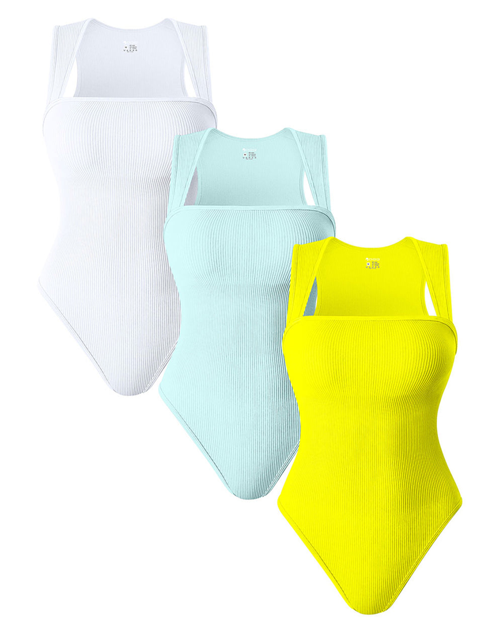 Square Neck Sleeveless Bodysuits