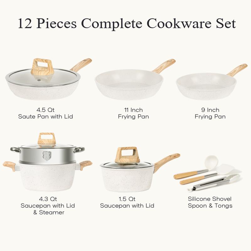 SODAY 12pcs Pots and Pans Set - soday